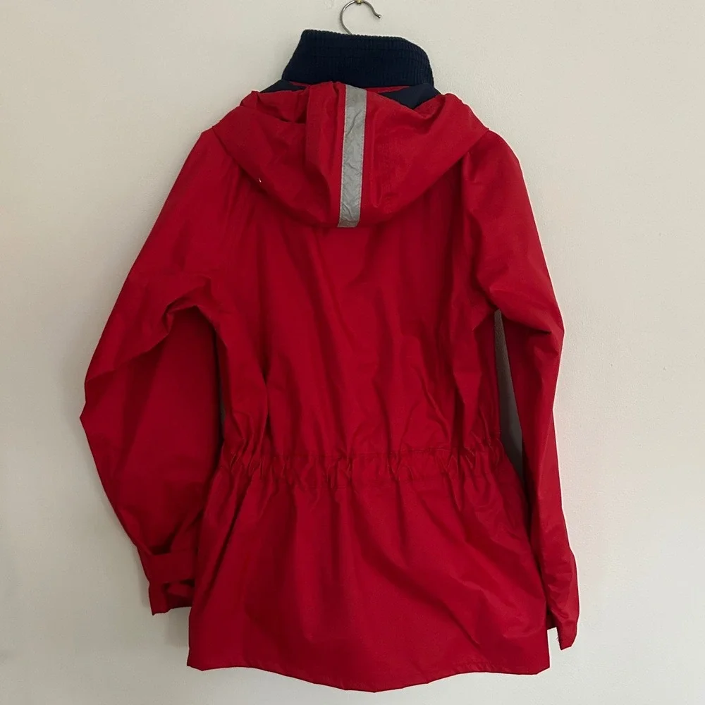 Vintage Wetskins Weatherproof Windbreaker Men Red Black Hooded Jacket XS Outdoor